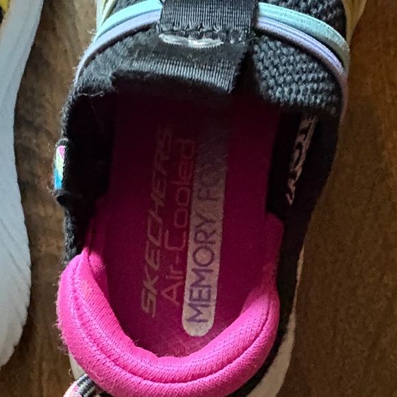 Skechers Black Sneakers with Rainbow Straps - Picture 8 of 9
